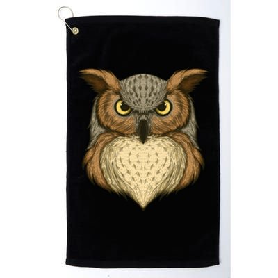 Owl Illustration Platinum Collection Golf Towel