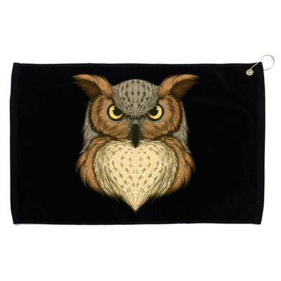 Owl Illustration Grommeted Golf Towel