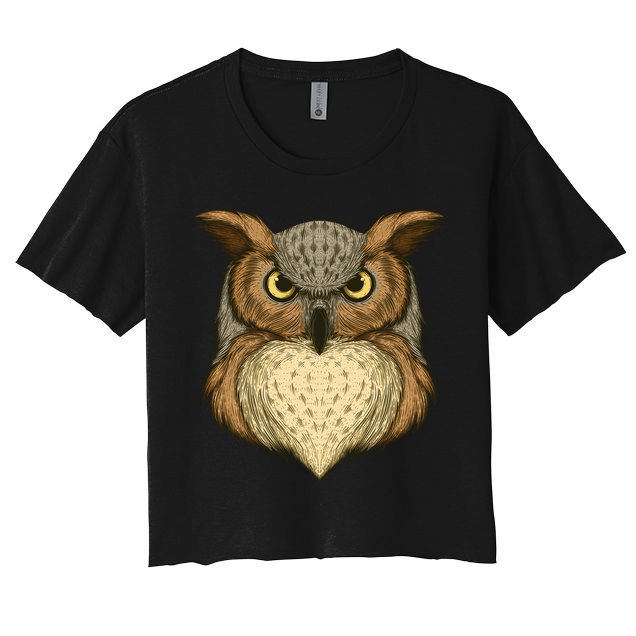 Owl Illustration Crop Top