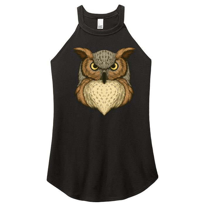 Owl Illustration Women's Perfect Tri Rocker Tank