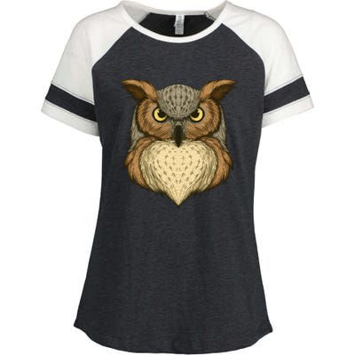 Owl Illustration Enza Ladies Jersey Colorblock Tee