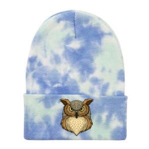 Owl Illustration Tie Dye 12in Knit Beanie