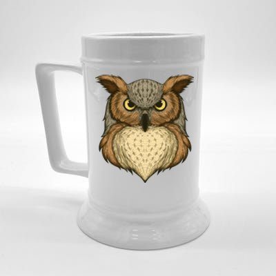 Owl Illustration Beer Stein