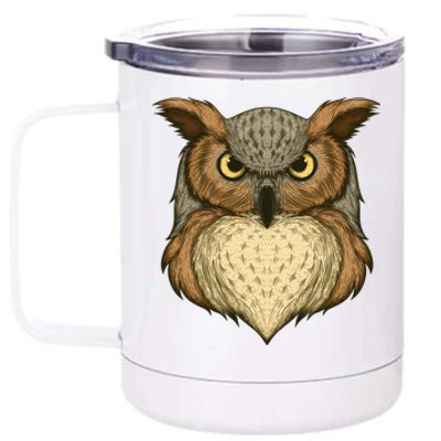 Owl Illustration 12 oz Stainless Steel Tumbler Cup