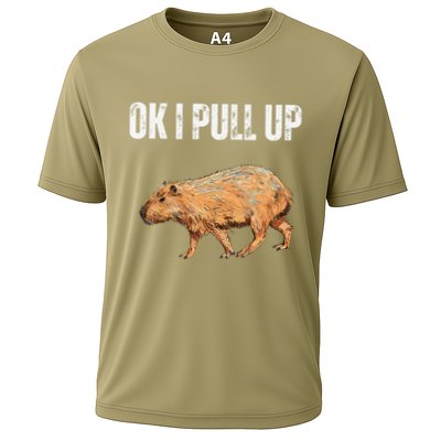 Ok I Pull Up Capybara Funny Capybara Meme Ok I Pull Up Cooling Performance Crew T-Shirt
