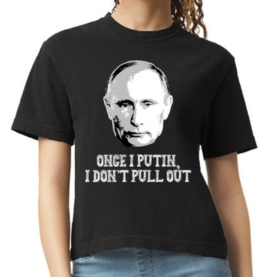 Once I Putin I Don't Pull Out Funny Russia Comfort Colors Boxy T-Shirt