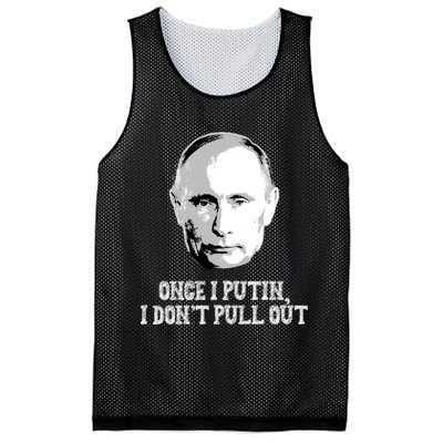 Once I Putin I Don't Pull Out Funny Russia Mesh Reversible Basketball Jersey Tank