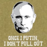 Once I Putin I Don't Pull Out Funny Russia Garment-Dyed Women's Muscle Tee