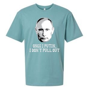 Once I Putin I Don't Pull Out Funny Russia Sueded Cloud Jersey T-Shirt