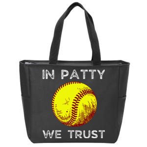 Oklahoma In Patty We Trust Softball Boomer Zip Tote Bag