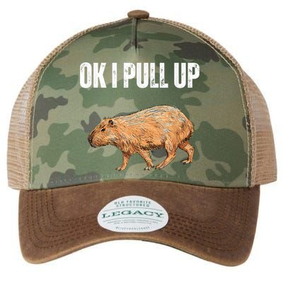 Ok I Pull Up Capybara Shirt Funny Capybara Meme Ok I Pull Up Legacy Tie Dye Trucker Hat