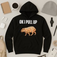 Ok I Pull Up Capybara Shirt Funny Capybara Meme Ok I Pull Up Hoodie