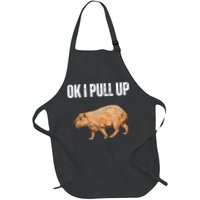 Ok I Pull Up Capybara Shirt Funny Capybara Meme Ok I Pull Up Apron