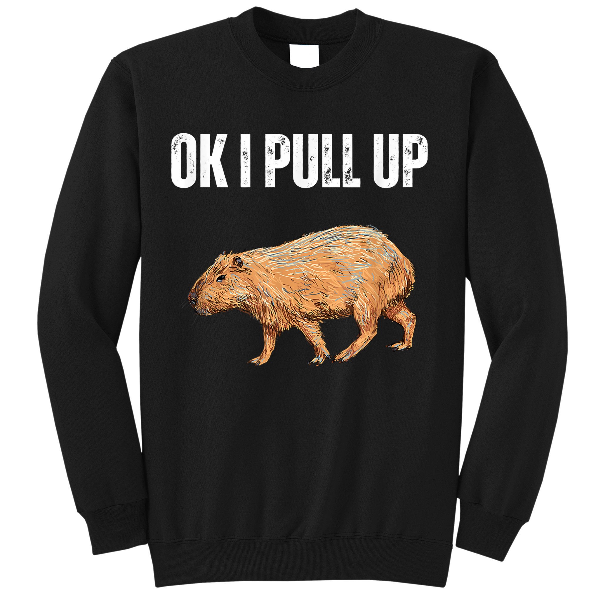 Ok I Pull Up Capybara Shirt Funny Capybara Meme Ok I Pull Up Sweatshirt