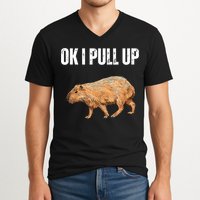 Ok I Pull Up Capybara Shirt Funny Capybara Meme Ok I Pull Up V-Neck T-Shirt