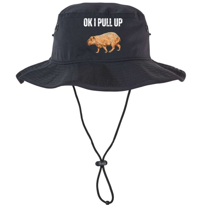 Ok I Pull Up Capybara Shirt Funny Capybara Meme Ok I Pull Up Bucket Hat