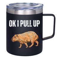 Ok I Pull Up Capybara Shirt Funny Capybara Meme Ok I Pull Up 12oz Stainless Steel Coffee Mug