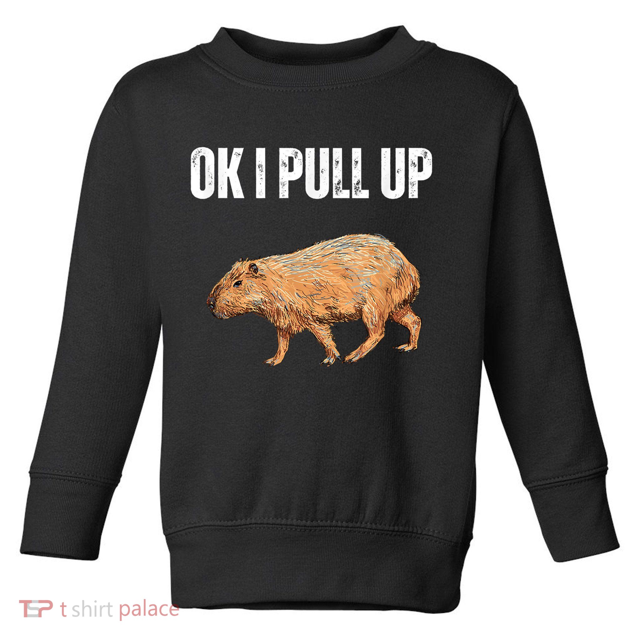 Ok I Pull Up Capybara Shirt Funny Capybara Meme Ok I Pull Up Toddler Sweatshirt