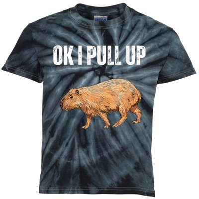 Ok I Pull Up Capybara Shirt Funny Capybara Meme Ok I Pull Up Kids Tie-Dye T-Shirt