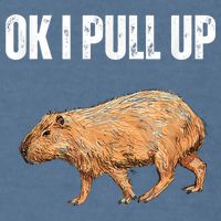 Ok I Pull Up Capybara Shirt Funny Capybara Meme Ok I Pull Up Garment-Dyed Sweatshirt