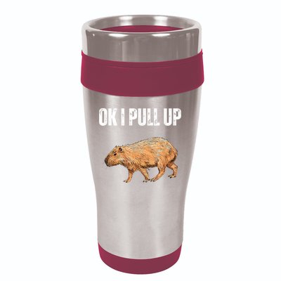 Ok I Pull Up Capybara Shirt Funny Capybara Meme Ok I Pull Up 16oz Travel Tumbler