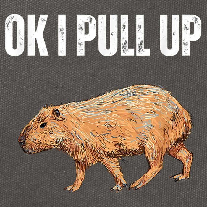 Ok I Pull Up Capybara Shirt Funny Capybara Meme Ok I Pull Up Cotton Canvas Backpack