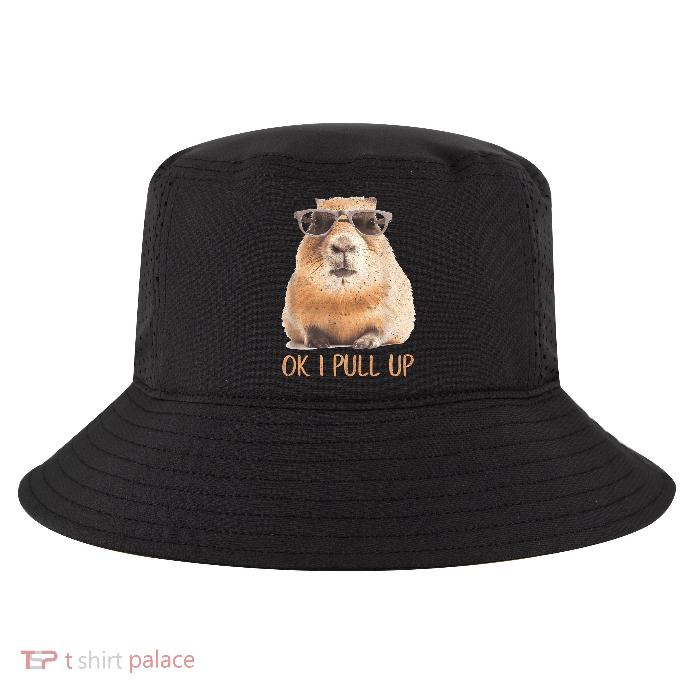Ok I Pull Up Capybara Cool Comfort Performance Bucket Hat