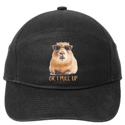 Ok I Pull Up Capybara 7-Panel Snapback Hat