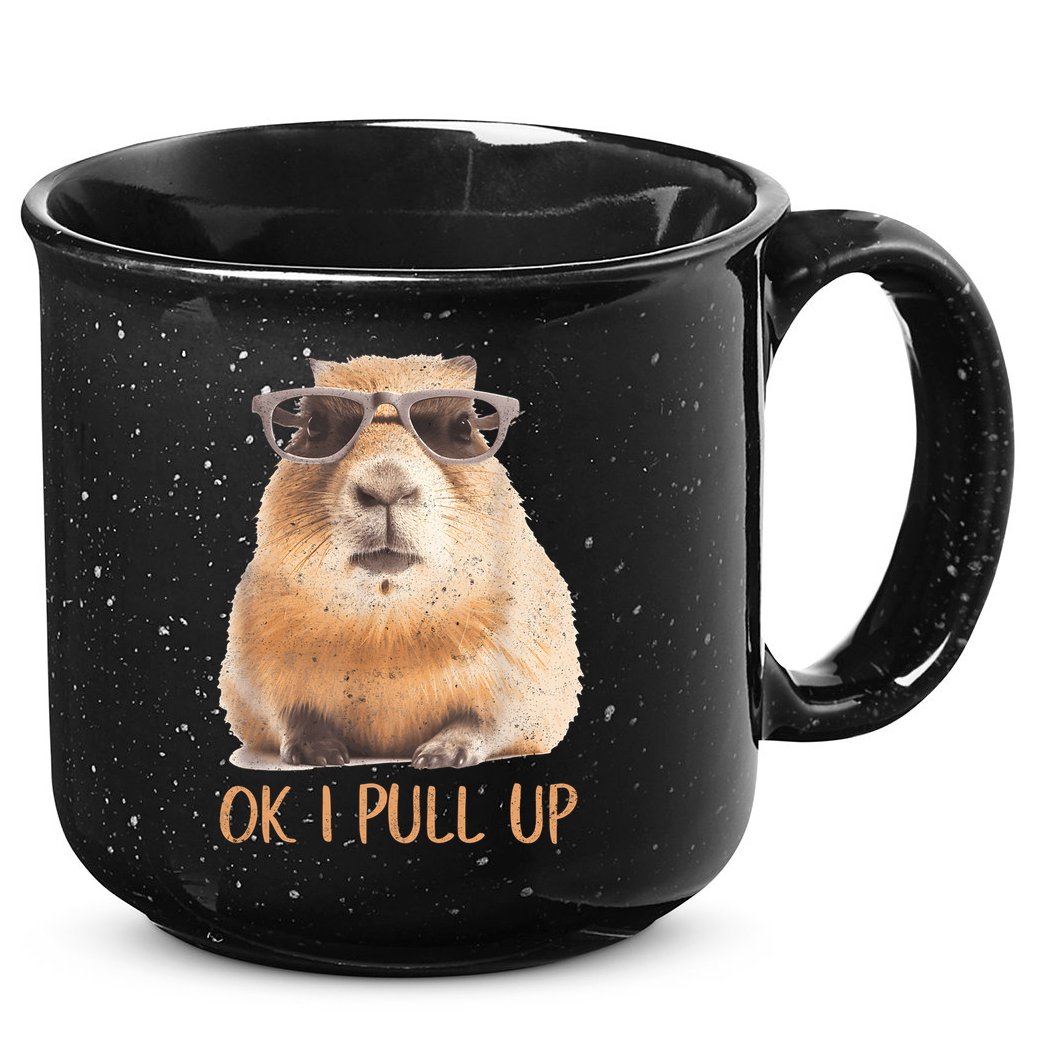 Ok I Pull Up Capybara 15oz Campfire Ceramic Mug