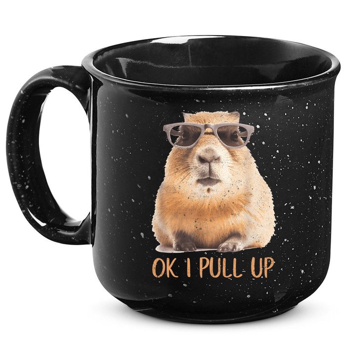 Ok I Pull Up Capybara 15oz Campfire Ceramic Mug