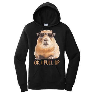 Ok I Pull Up Capybara Women's Pullover Hoodie
