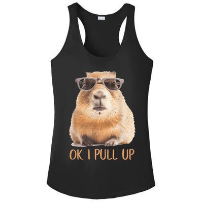 Ok I Pull Up Capybara Ladies PosiCharge Competitor Racerback Tank