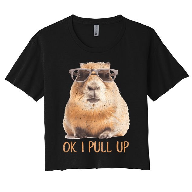 Ok I Pull Up Capybara Crop Top