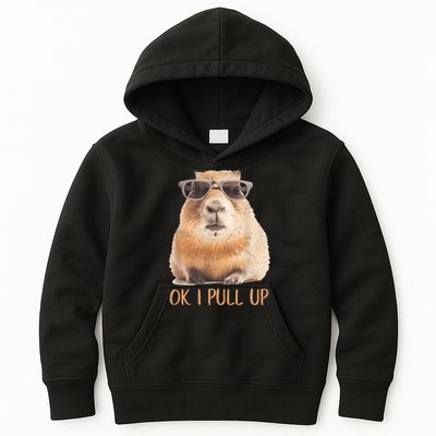 Ok I Pull Up Capybara Kids Hoodie