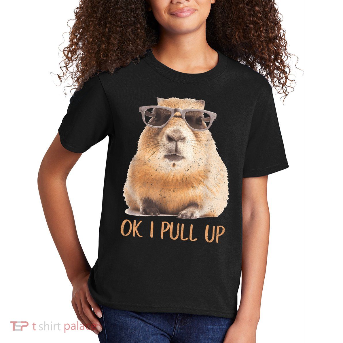 Ok I Pull Up Capybara Kids T-Shirt