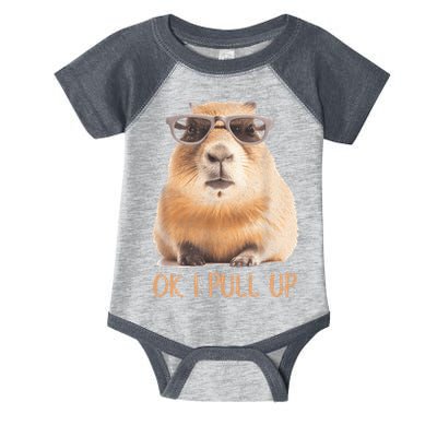 Ok I Pull Up Capybara Infant Baby Jersey Bodysuit