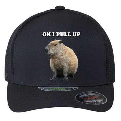 Ok I Pull Up Capybara Flexfit Unipanel Trucker Cap