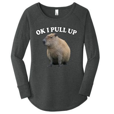 Ok I Pull Up Capybara Women's Perfect Tri Tunic Long Sleeve Shirt