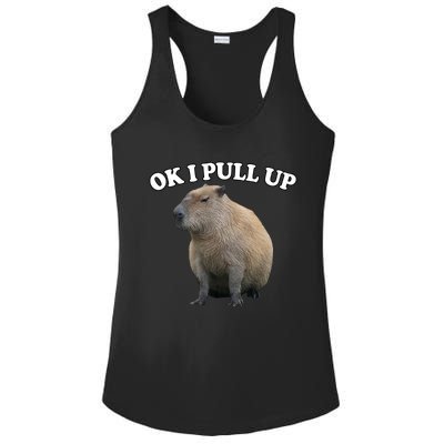 Ok I Pull Up Capybara Ladies PosiCharge Competitor Racerback Tank