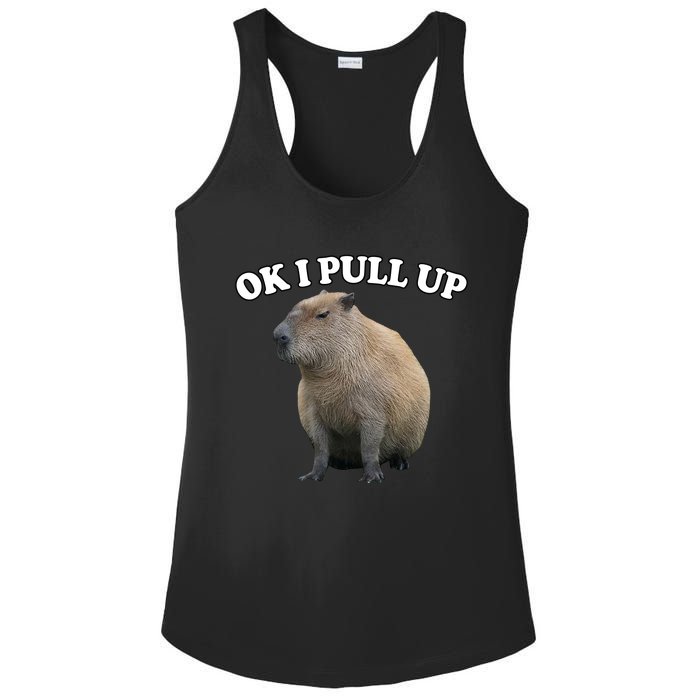 Ok I Pull Up Capybara Ladies PosiCharge Competitor Racerback Tank