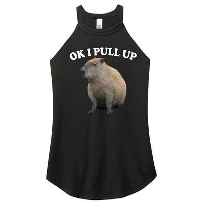 Ok I Pull Up Capybara Women's Perfect Tri Rocker Tank