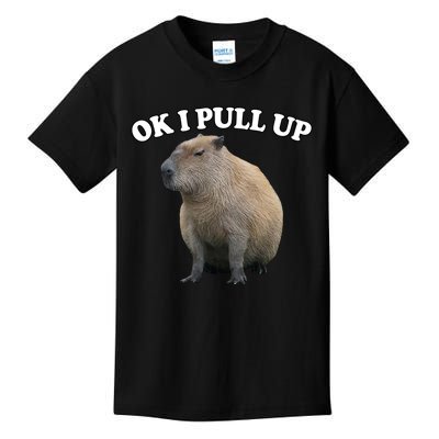 Ok I Pull Up Capybara Kids T-Shirt