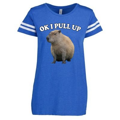 Ok I Pull Up Capybara Enza Ladies Jersey Football T-Shirt