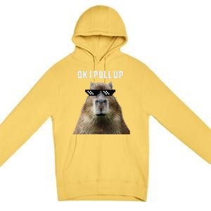 Ok I Pull Up Capybara Premium Pullover Hoodie