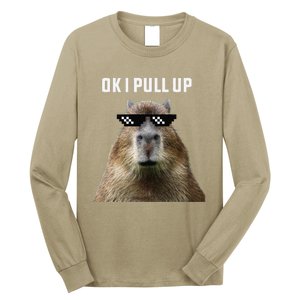 Ok I Pull Up Capybara Long Sleeve Shirt