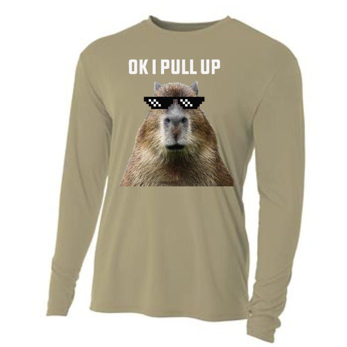 Ok I Pull Up Capybara Cooling Performance Long Sleeve Crew