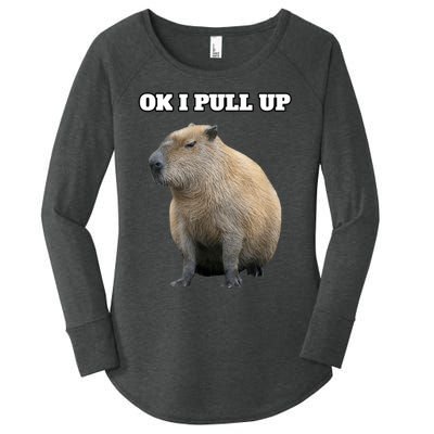 Ok I Pull Up Capybara Women's Perfect Tri Tunic Long Sleeve Shirt