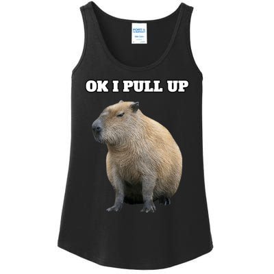 Ok I Pull Up Capybara Ladies Essential Tank