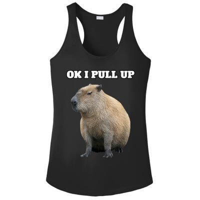 Ok I Pull Up Capybara Ladies PosiCharge Competitor Racerback Tank