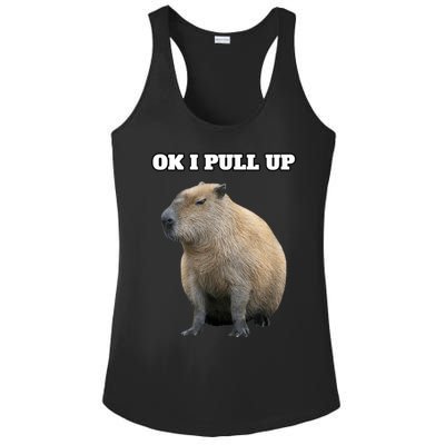 Ok I Pull Up Capybara Ladies PosiCharge Competitor Racerback Tank